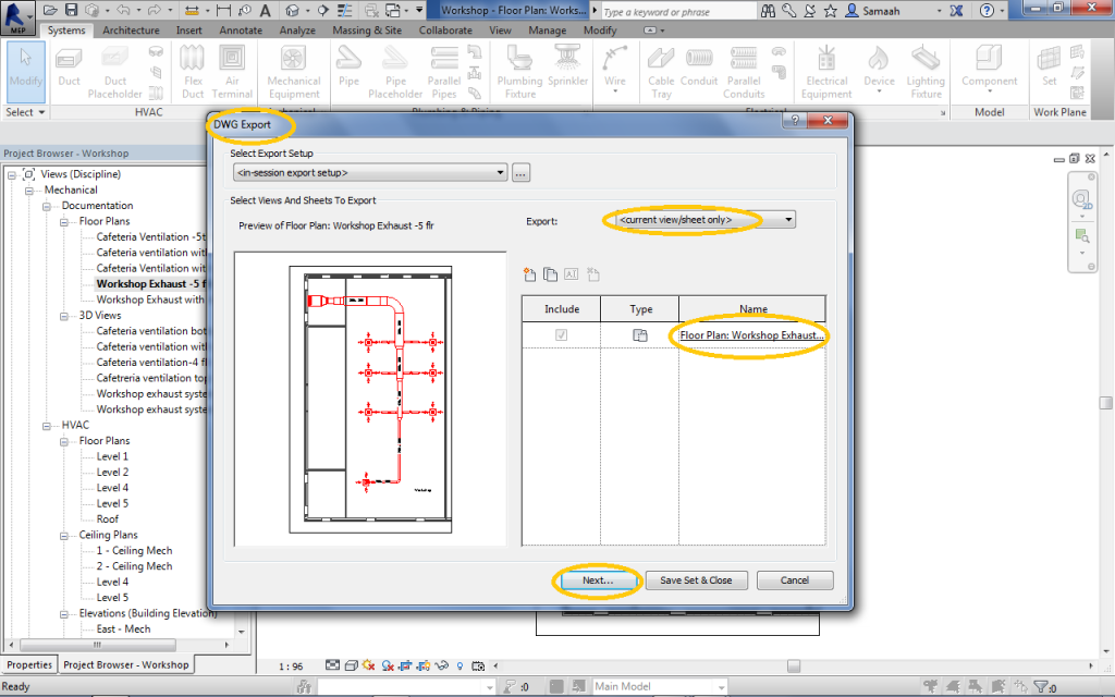 Export view from Revit to AutoCAD 31 1024x640